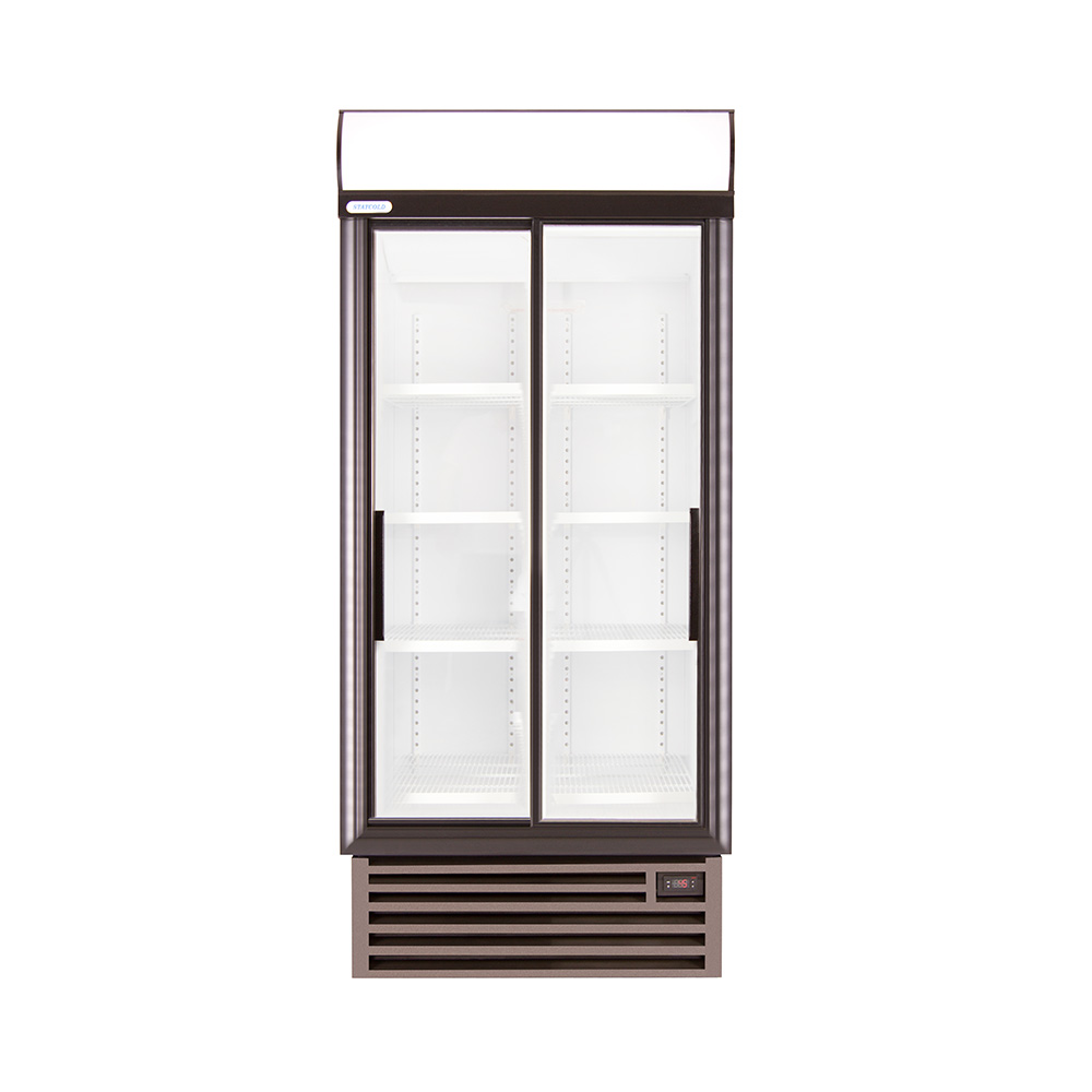 SD890 Double Glass Sliding Door Beverage Cooler