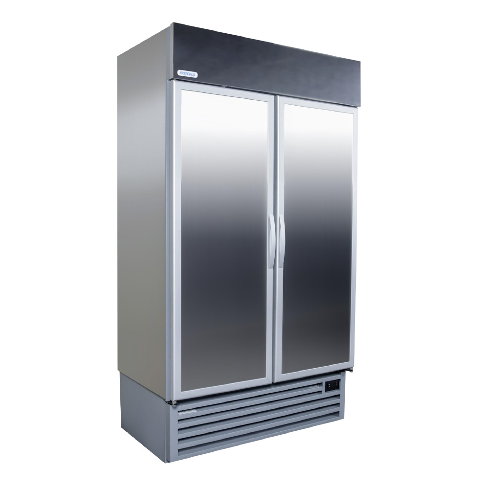 SHD1140 Double Hinge Stainless Steel Door Beverage Cooler
