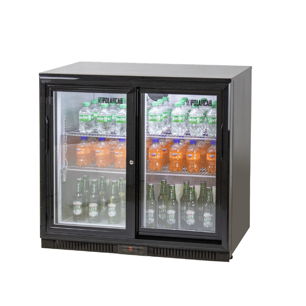 PolarCab Back Bar Bottle Cooler 2 Sliding Door (Standard)