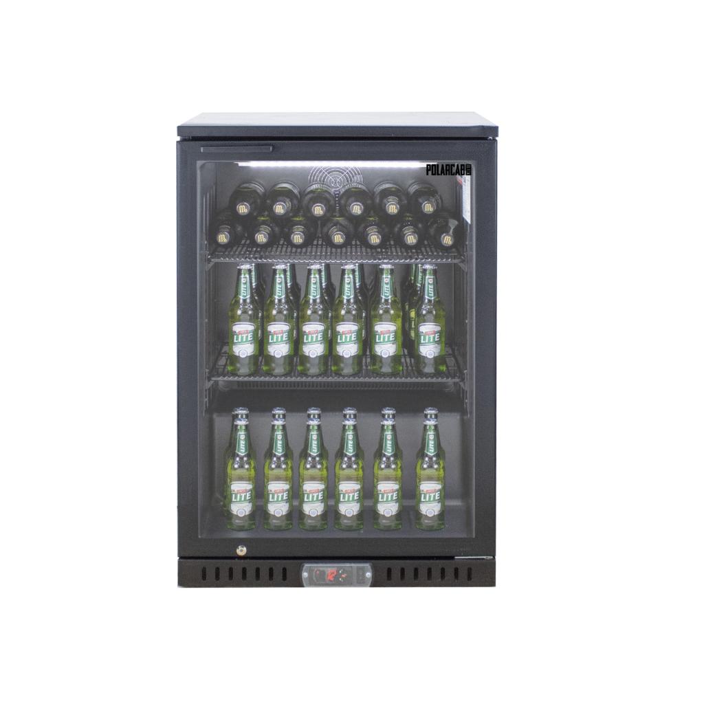 PolarCab Black Bar Cooler 1 Door, Hinged 900mm (High)