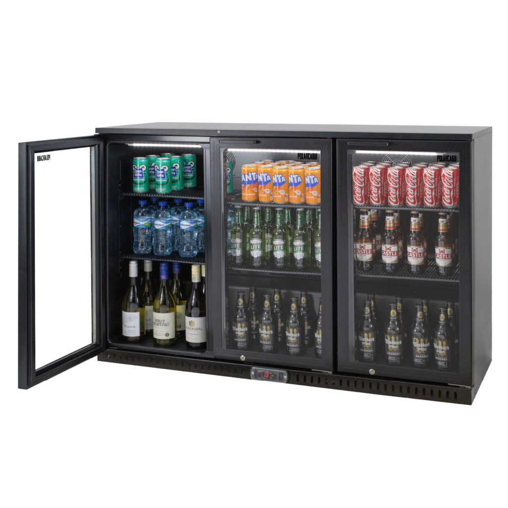 PolarCab Black Bar Cooler 3 High Door 900mm (High)